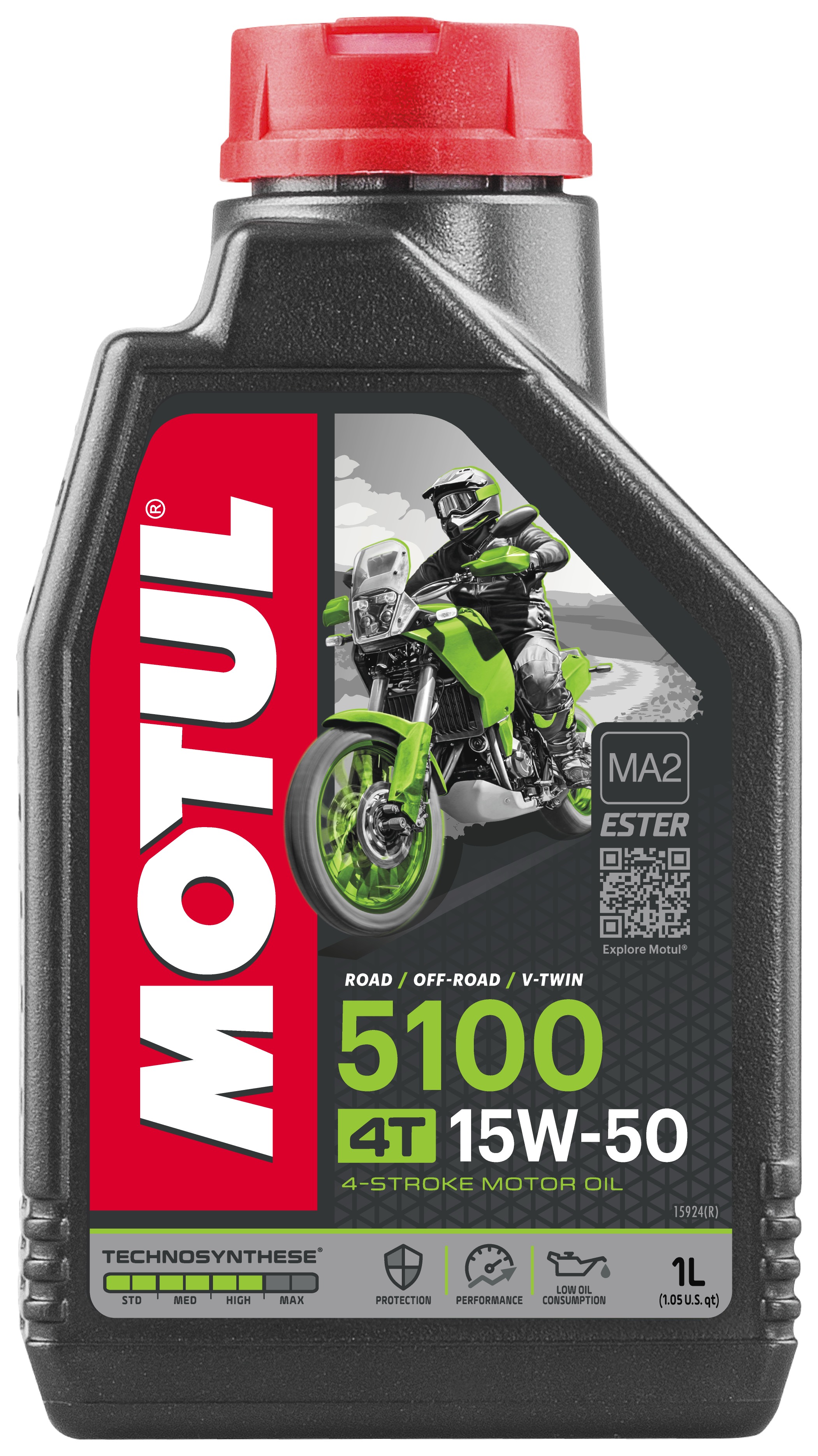 Motul 5100 Synthetic Blend Engine Oil 15W50 1 Liter