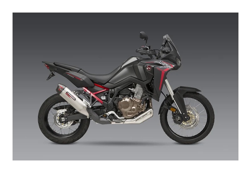 EXTRA RELEASE ブラック Yoshimura Africa Twin 20-25 RS-12 Slip-On Exhaust with