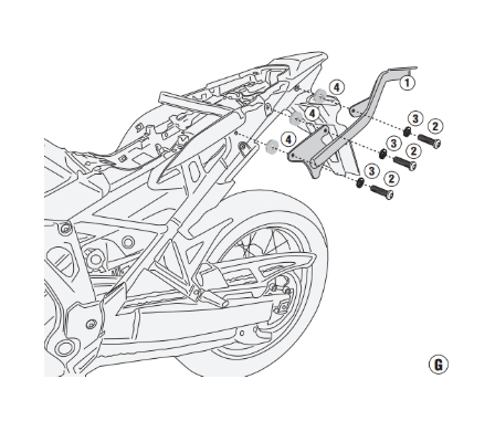 Givi 1179FZ Top Case Support Bracket Kit Honda Africa Twin 2020-2025 1179FZ Rack Only
