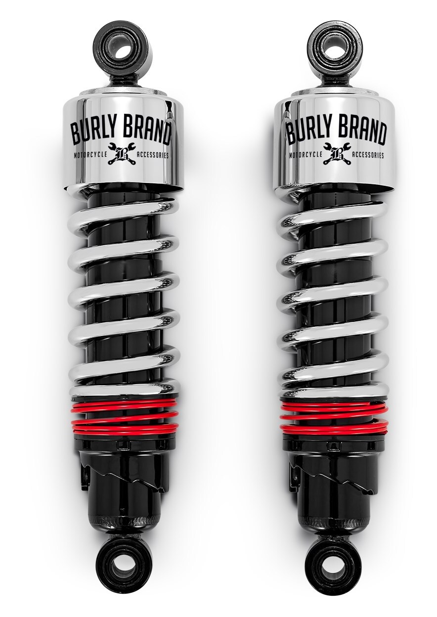 Burly Slammer Plus Shocks For Harley Dyna 1991-2017 10 1/2" Length
