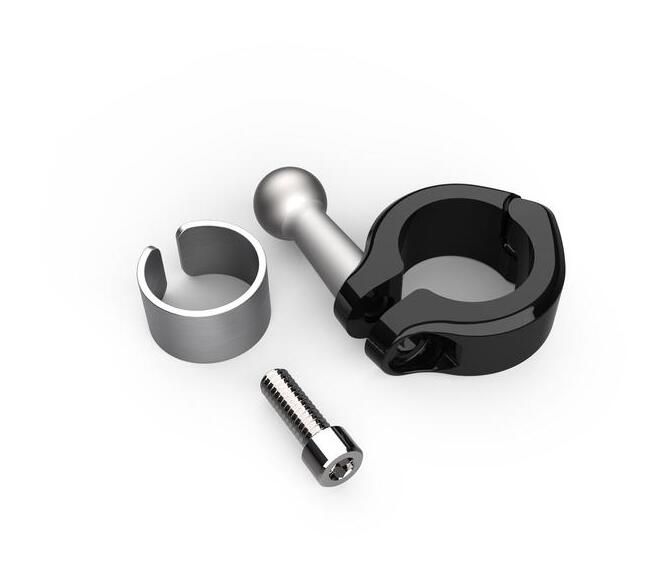 Ciro Premium Smartphone Holder With Charger With Black 7/8"-1" Bar Mount