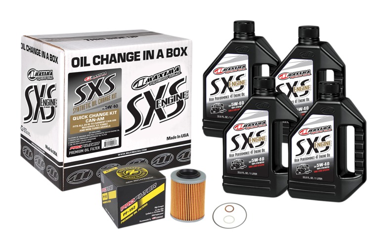 Maxima SxS Full Synthetic Quick Change Oil Kit Can-Am Maverick X3 / Turbo 2016-2021 5W40