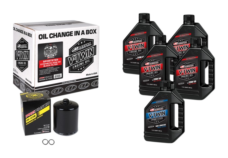Maxima V-Twin Complete Oil Change Kit For Harley Sportster 1986-2022 N/A