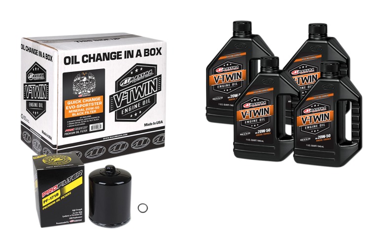 Maxima V-Twin Engine Oil Change Kit for Harley Evolution Big Twin and Sportster 1984-2022 N/A