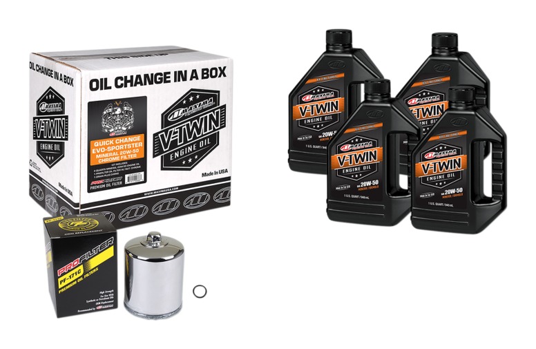 Maxima V-Twin Engine Oil Change Kit for Harley Evolution Big Twin and Sportster 1984-2022 N/A
