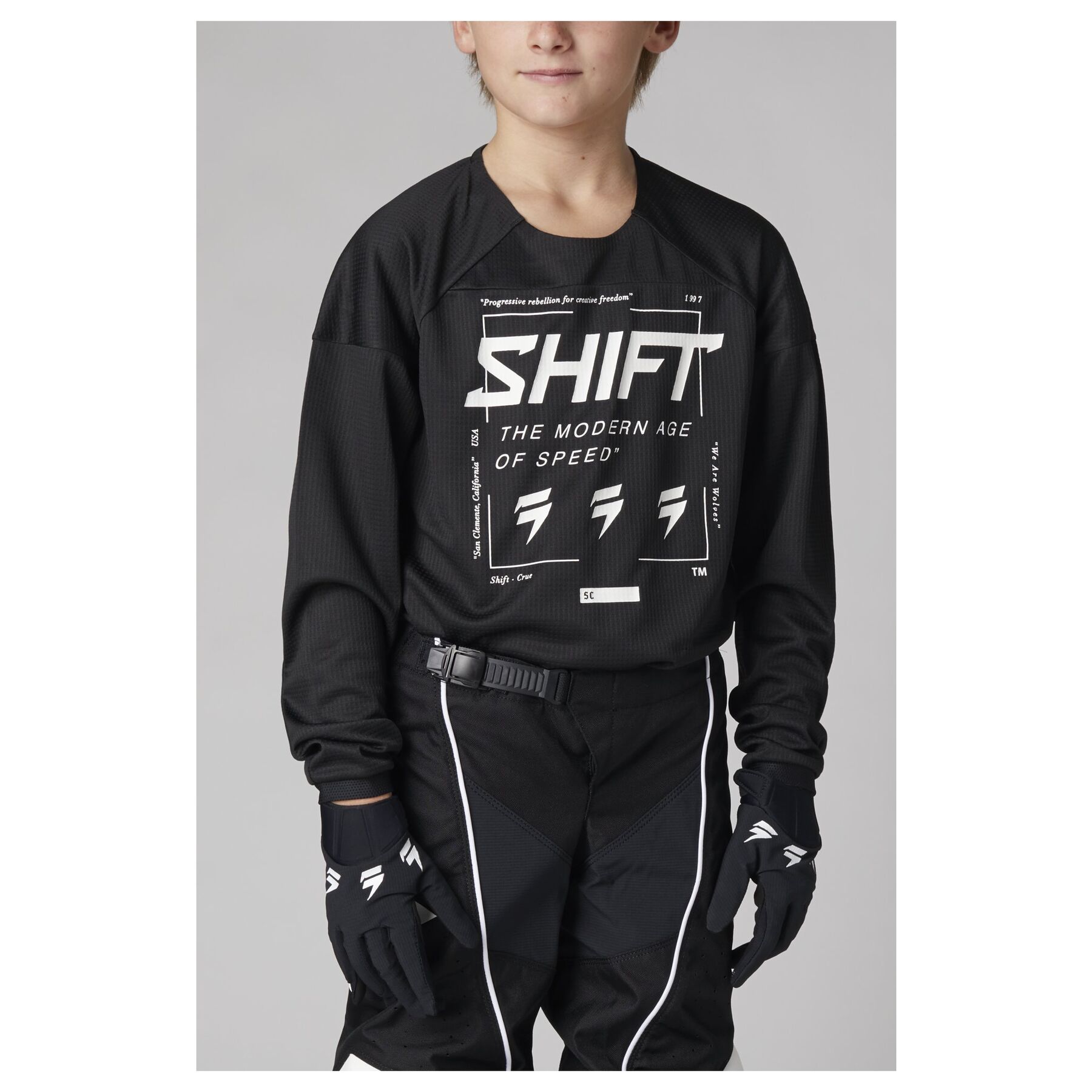 Shift Youth White Label Bliss Jersey (Youth MD and Youth LG)