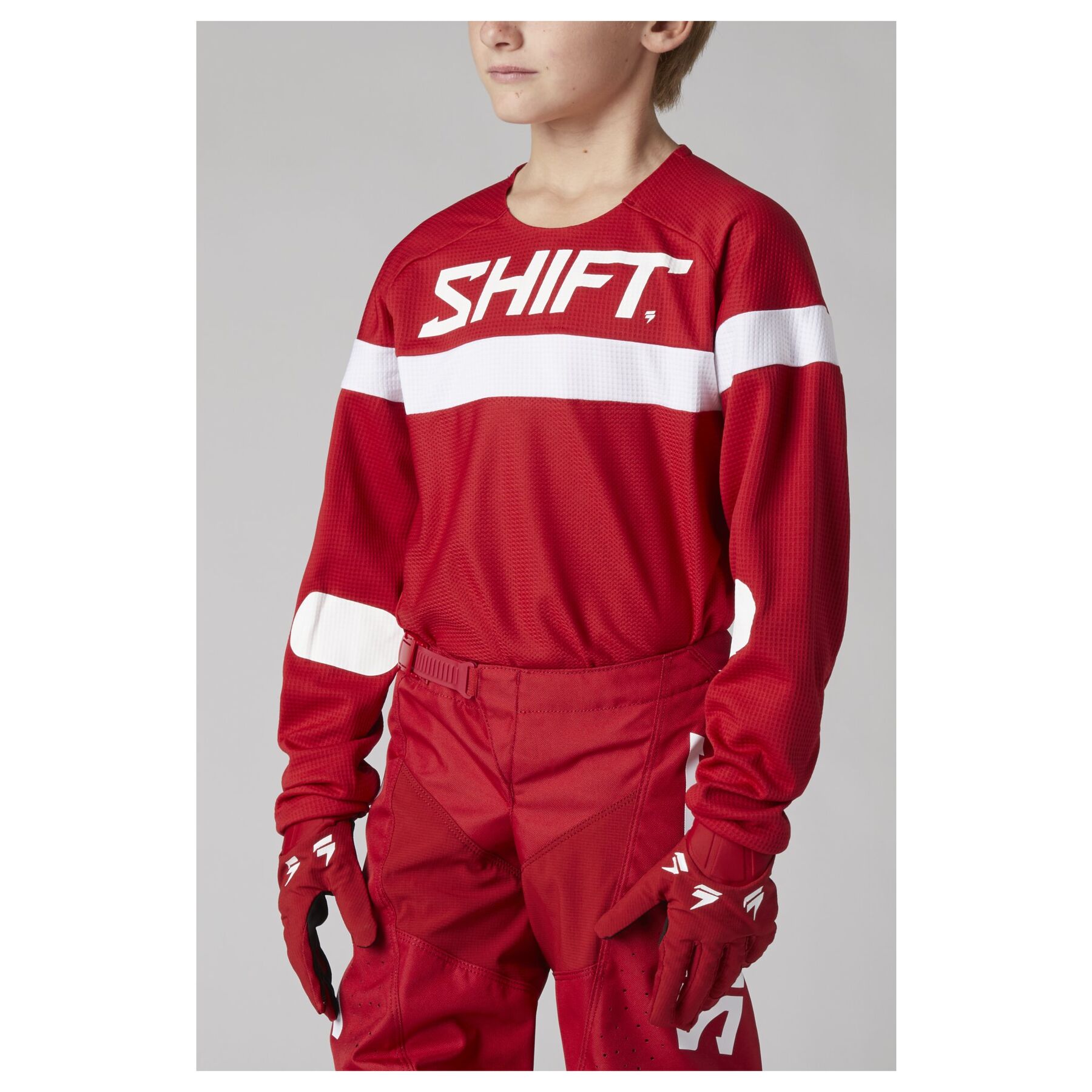 Shift Youth White Label Haut Jersey (Youth SM and Youth LG)