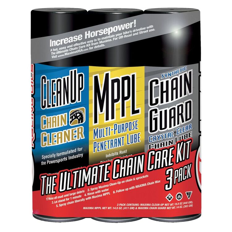 Maxima Chain Care Kit With Synthetic Chain Guard [Open Box]