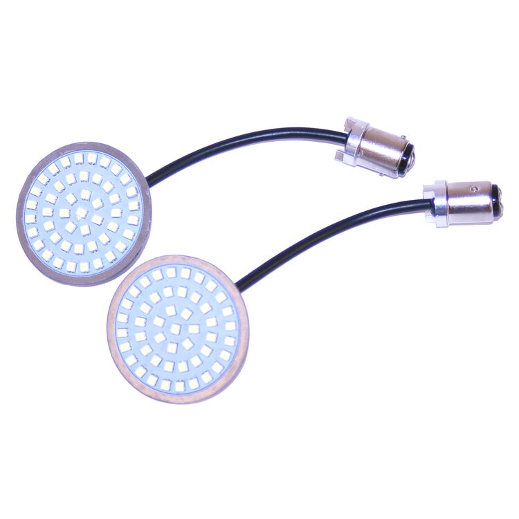 Letric Lighting Co. Bullet Style LED Switchbacks Turn Signal Inserts For Harley 2000-2025 White / Amber Switchback