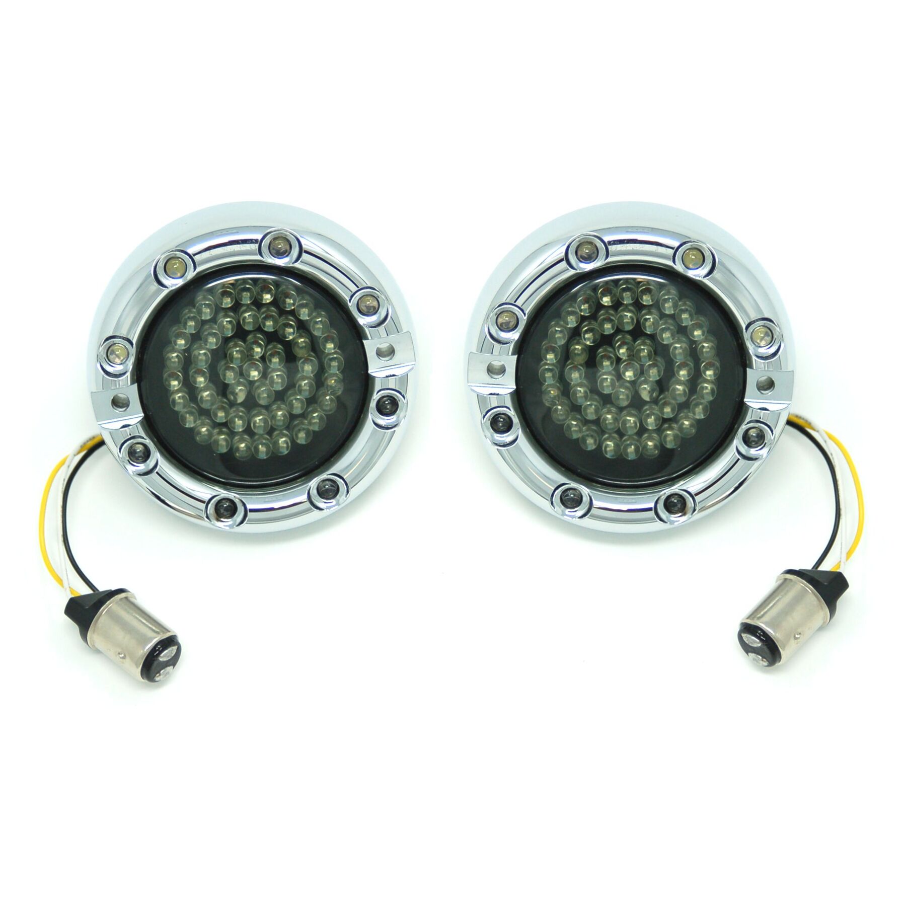 Letric Lighting Co. Premium LED Halo Bezel Turn Signal Inserts For Har