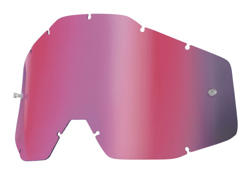 100% Racecraft / Accuri / Strata Replacement Goggle Lens Pink Mirror/Smoke