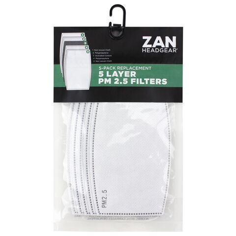 ZANheadgear Replacement PM 2.5 Filter 5/Pk