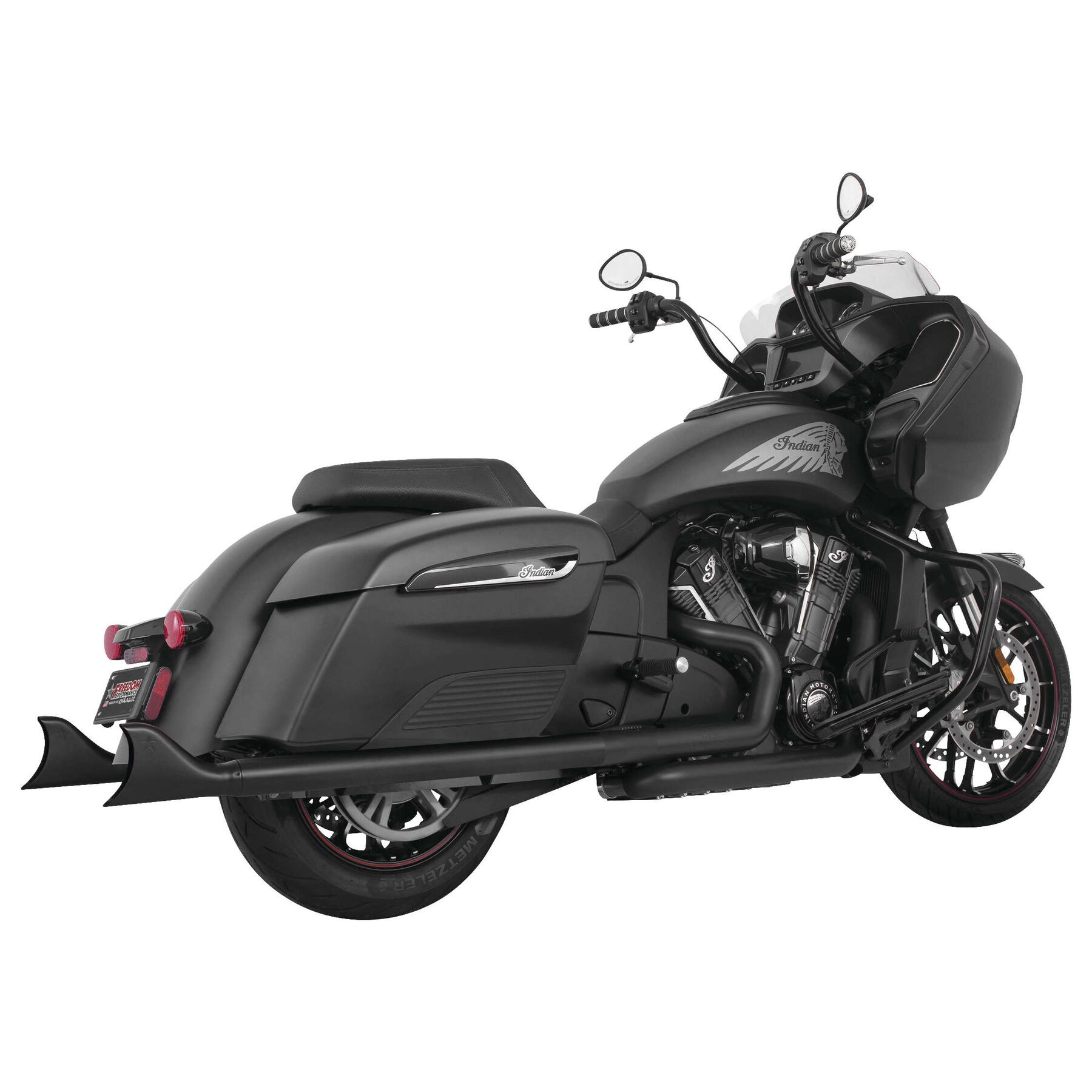 Freedom Performance Exhaust 2.5 Sharktail Slip-On Mufflers For Indian 