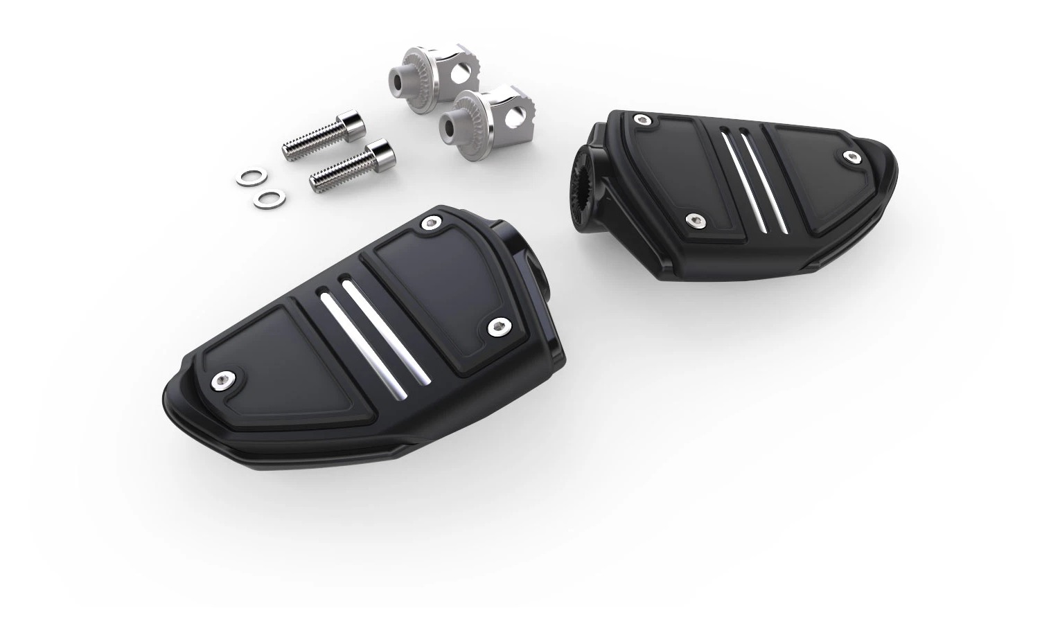 Ciro Twin Rail Passenger Footrests For Harley Softail 2018-2025 N/A