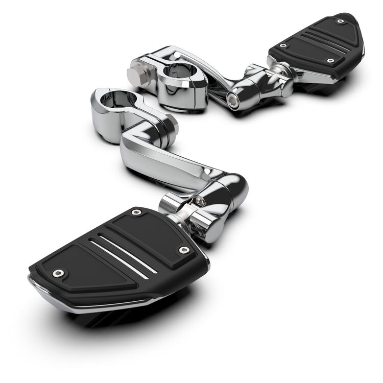 Ciro Twin Rail Highway Bar Footrests With Extended Arm N/A