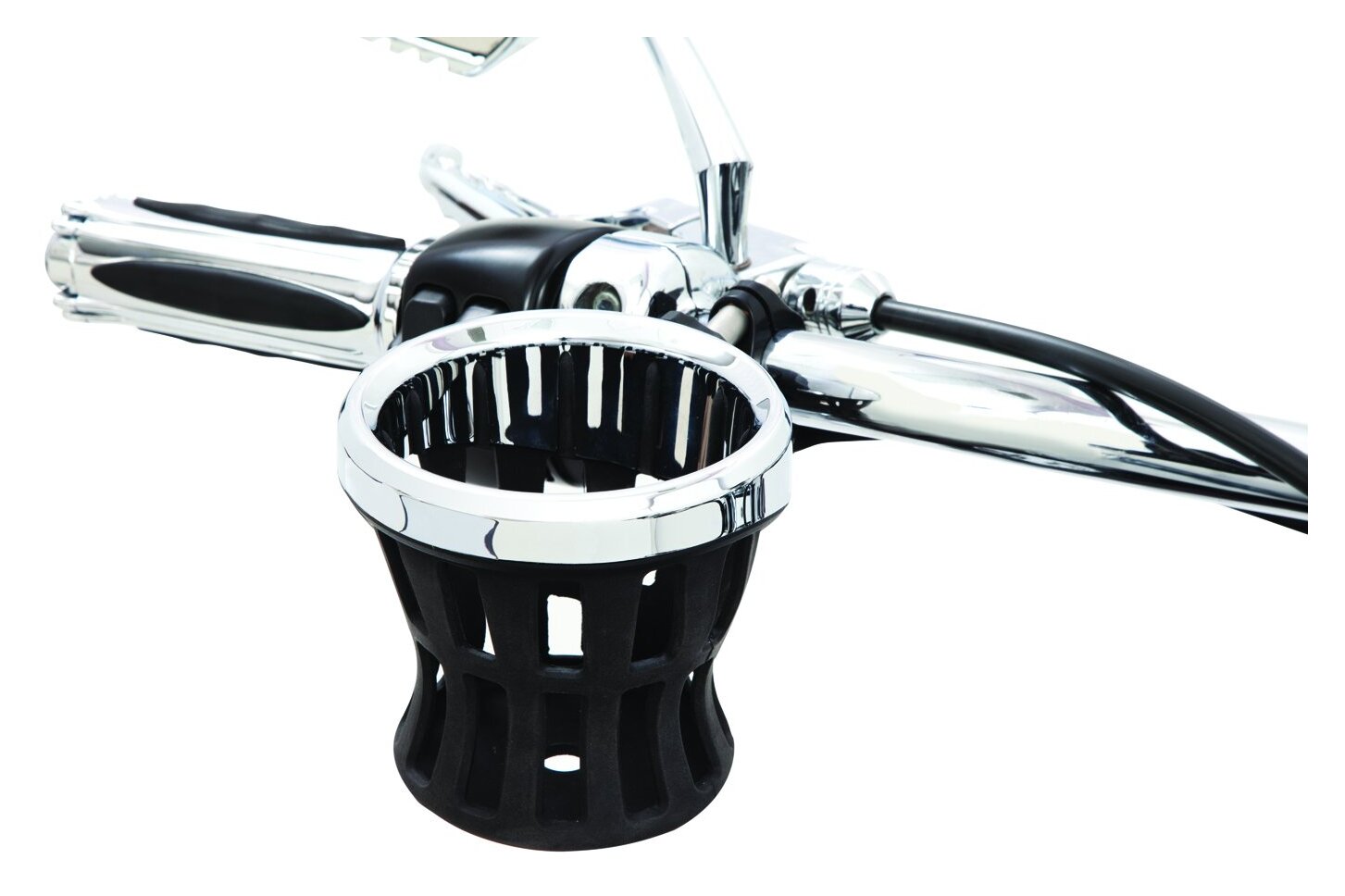 Ciro Standard Drink Holder With Bar Mount Chrome Clamp/Chrome Basket 7/8" to 1"