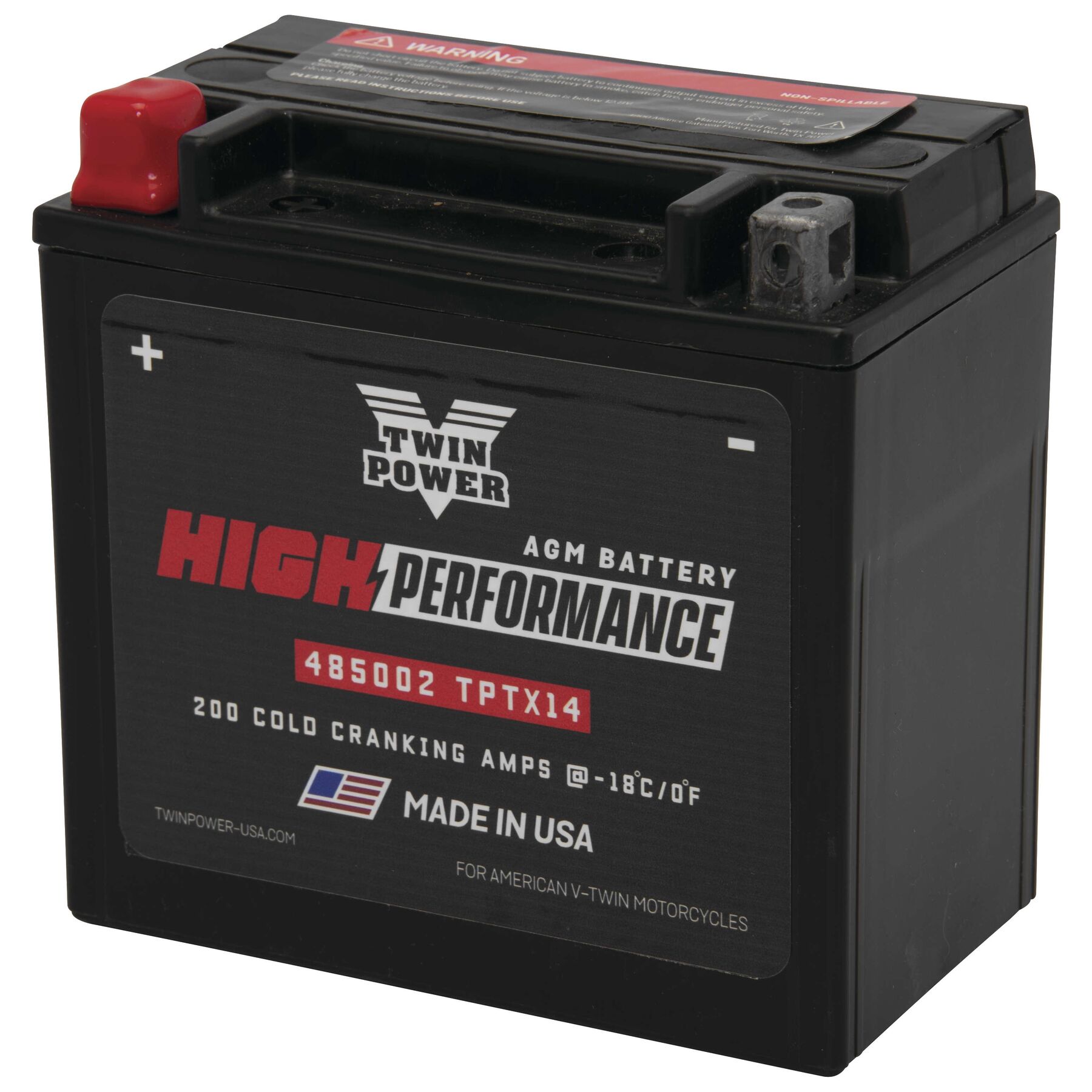 Twin Power High Performance Factory Activated AGM Battery For Harley V