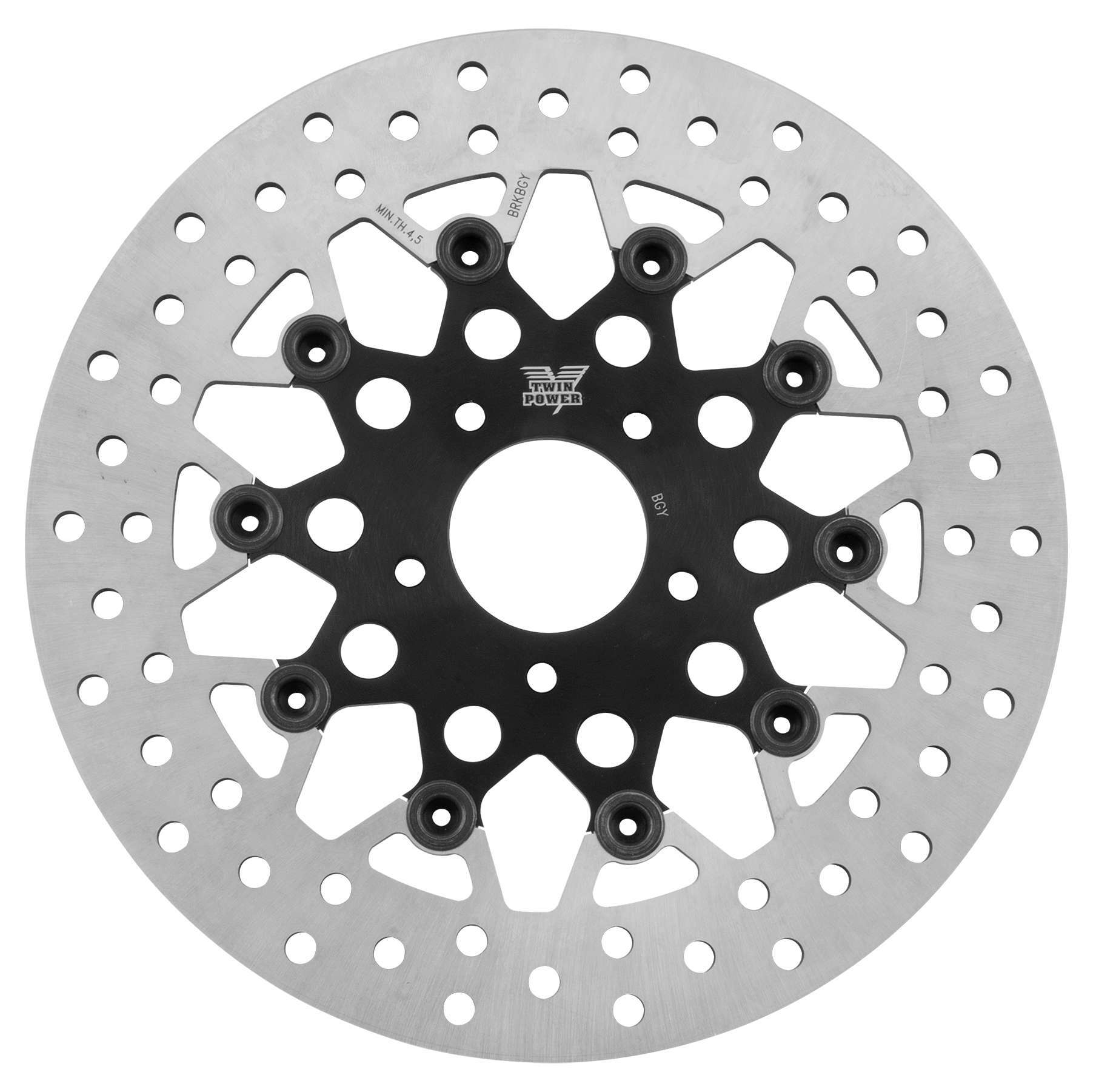 Twin Power Black Floating Mesh Front Rotor For Harley 19842017 RevZilla