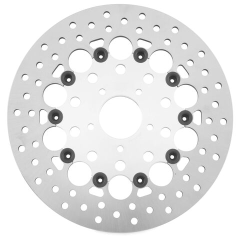 Twin Power Silver Floating Hole Front Rotor For Harley