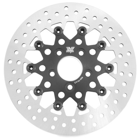 Twin Power Black Floating Mesh Rear Rotor For Harley