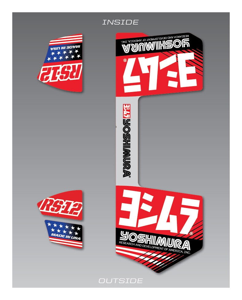 Yoshimura RS12 Replacement Muffler Decal Set RevZilla