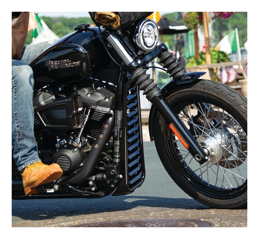 Gloss Black Motorcycle Chin Spoiler For Harley-Davidson Softail Models - View #8