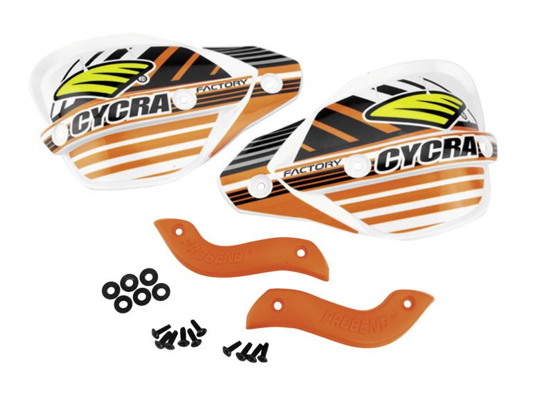 Pro Bend Replacement Shields Cycla Pro Bend Classic Enduro Handguard Shields - Orange Replacement Shields Motorcycle Handguard Shields - View #6
