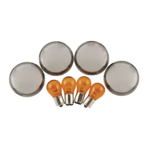 Biker's Choice Smoked Turn Signal Lens Kit For Harley