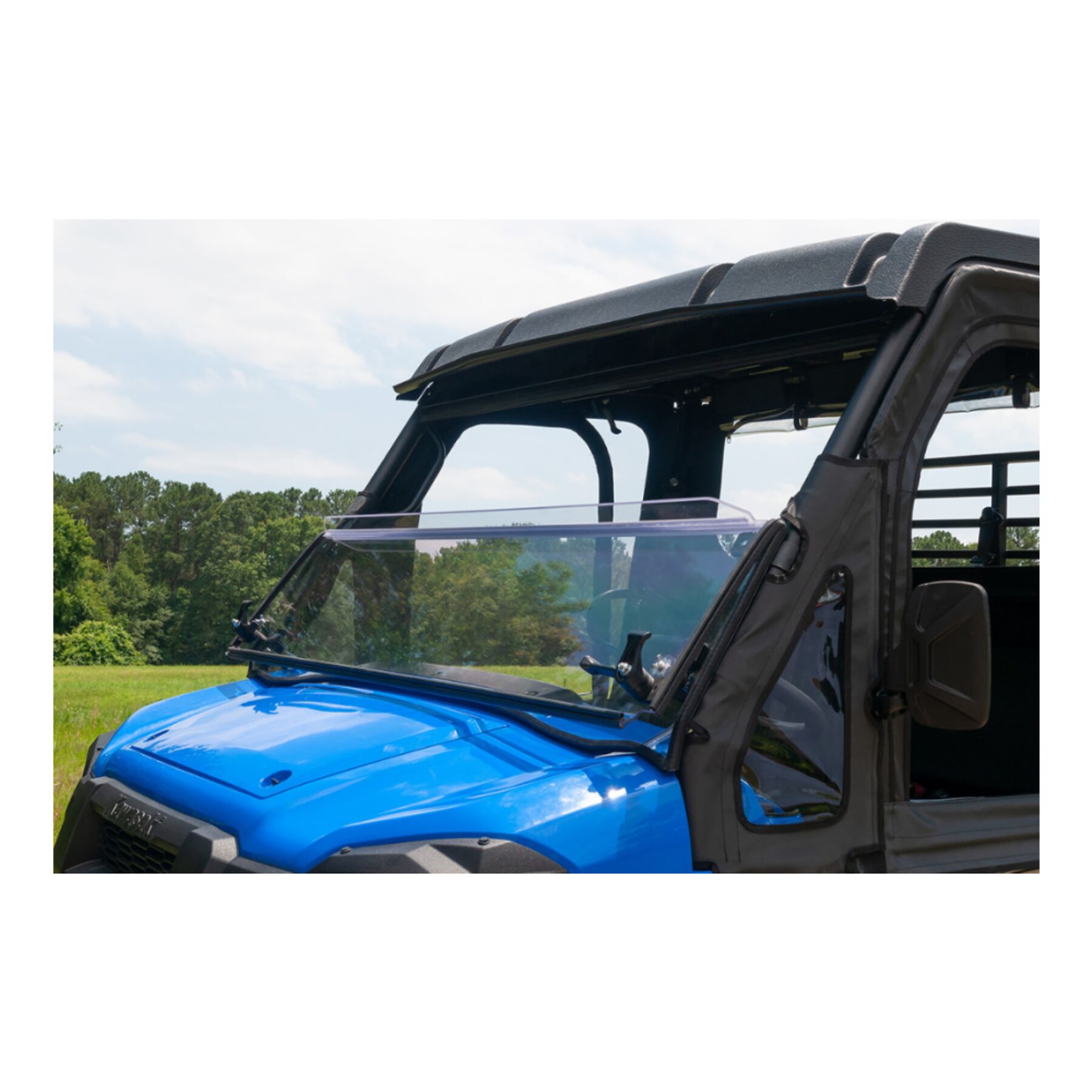 Seizmik Versa Fold Hard Coated Poly Windshield Kawasaki Mule 800 Pro F