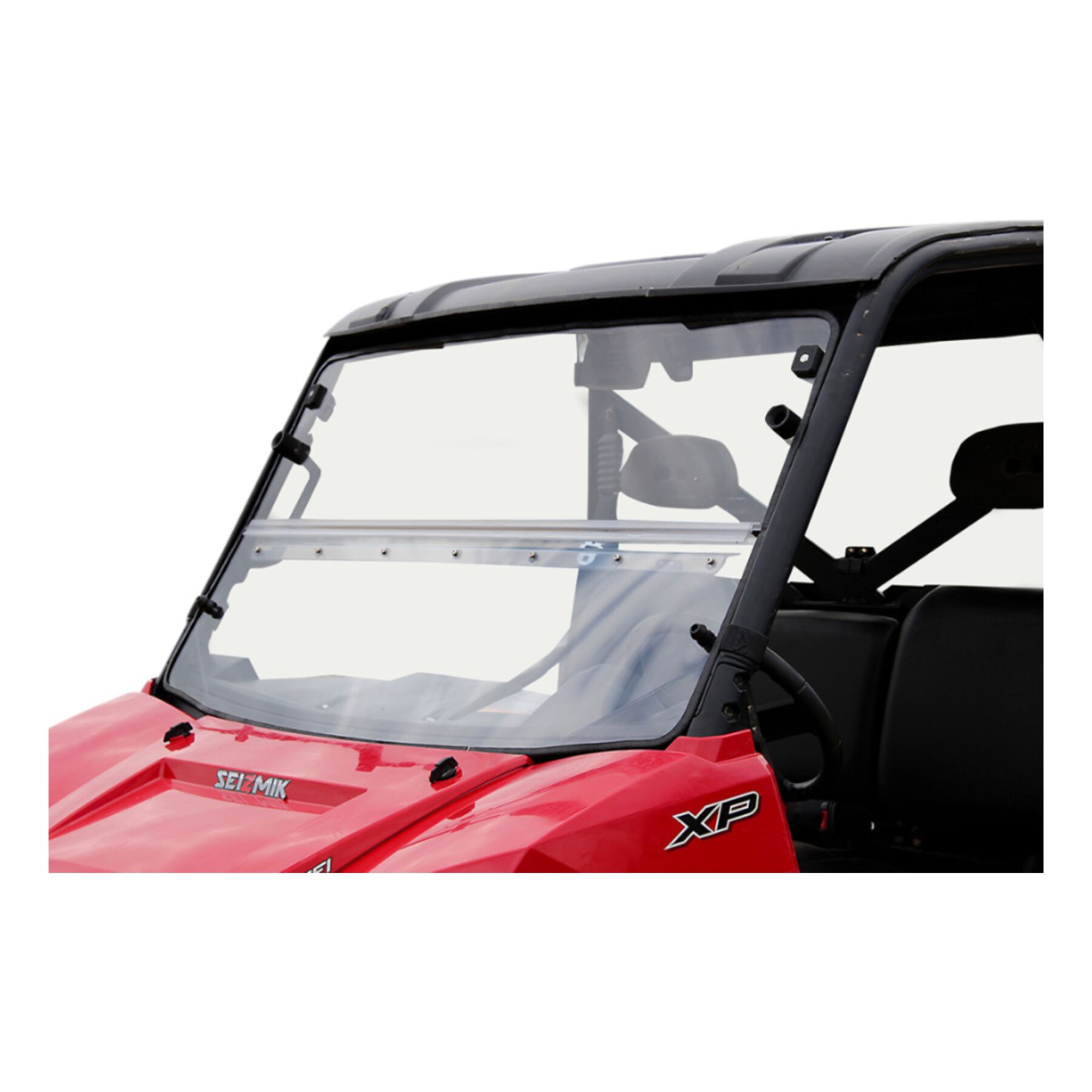 Seizmik Versa Fold Poly Windshield Polaris Ranger Mid Size Round Tube 