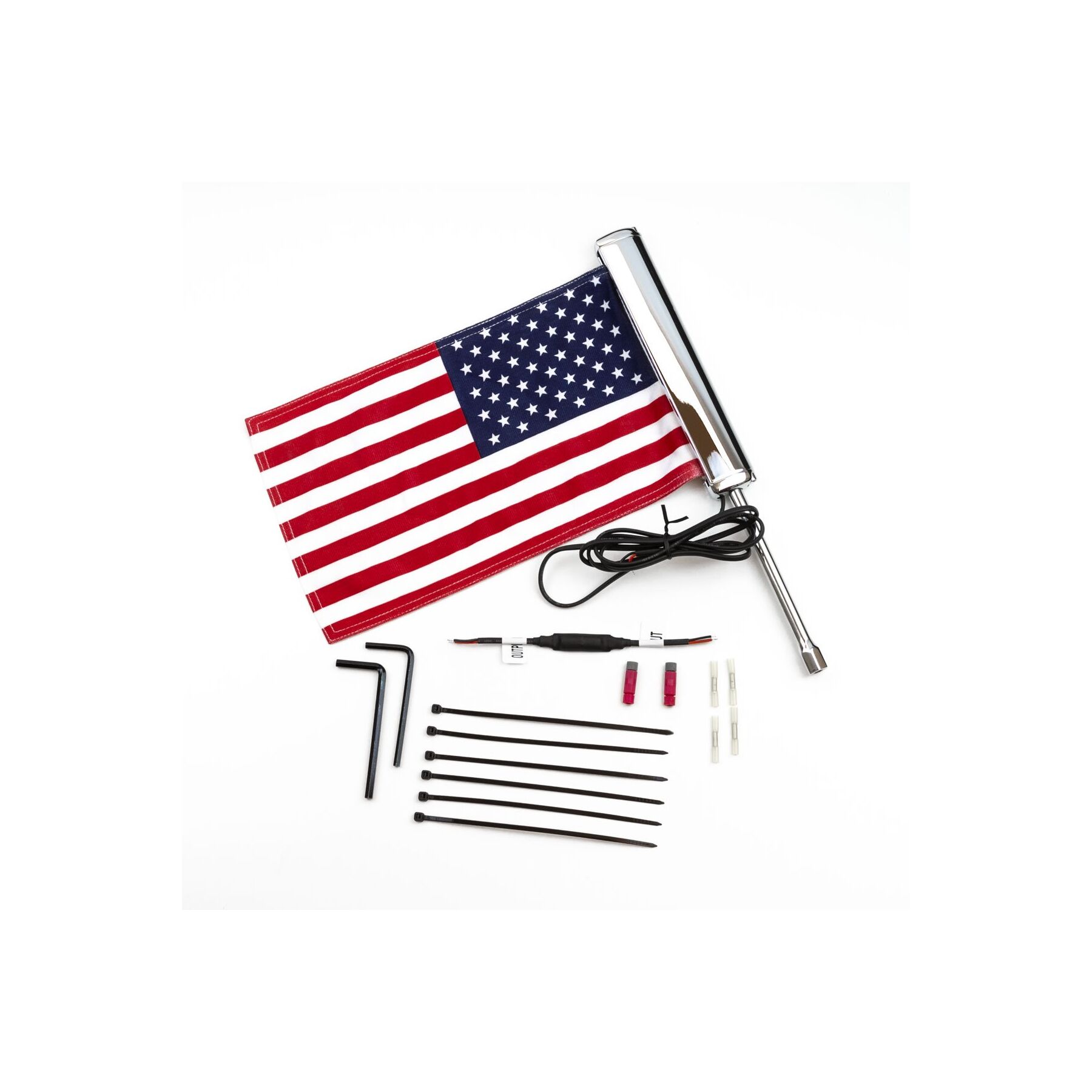 Ciro LED Lighted Flag Pole With American Flag