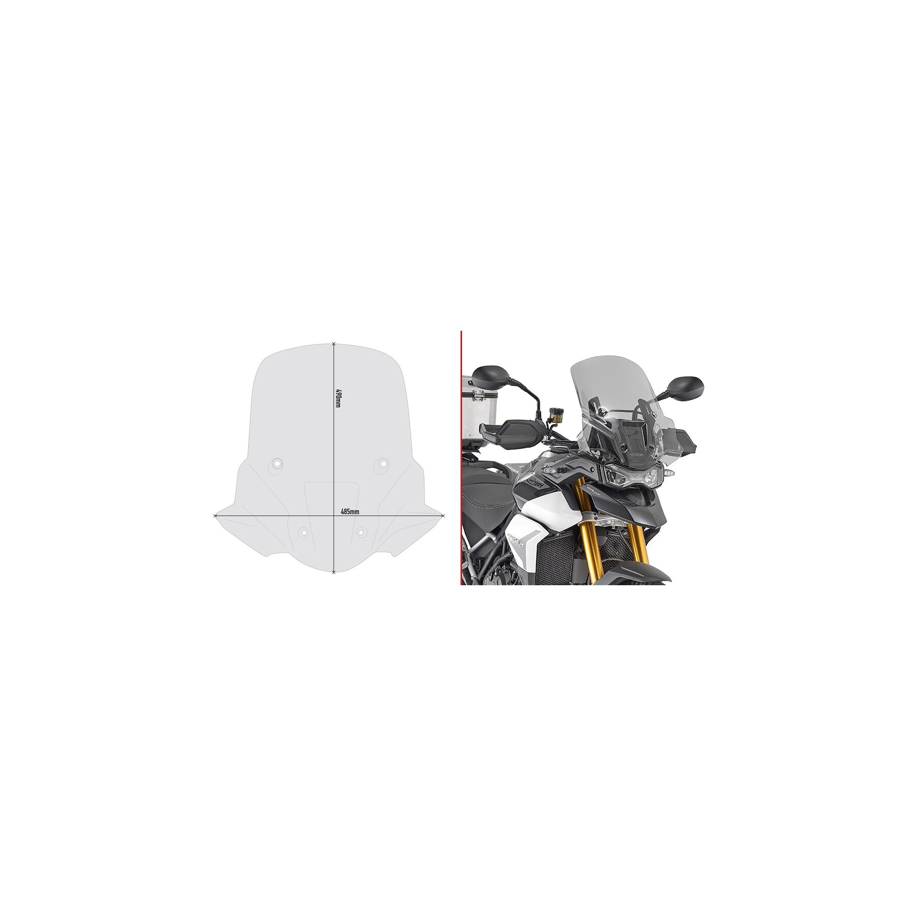 Givi D6415S / D6415ST Windscreen Triumph Tiger 900 / GT / GT Pro 2020-