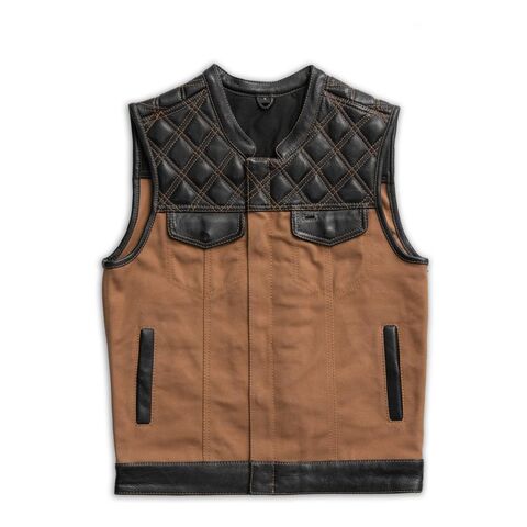 First Manufacturing Hunt Club Leather/Canvas Vest
