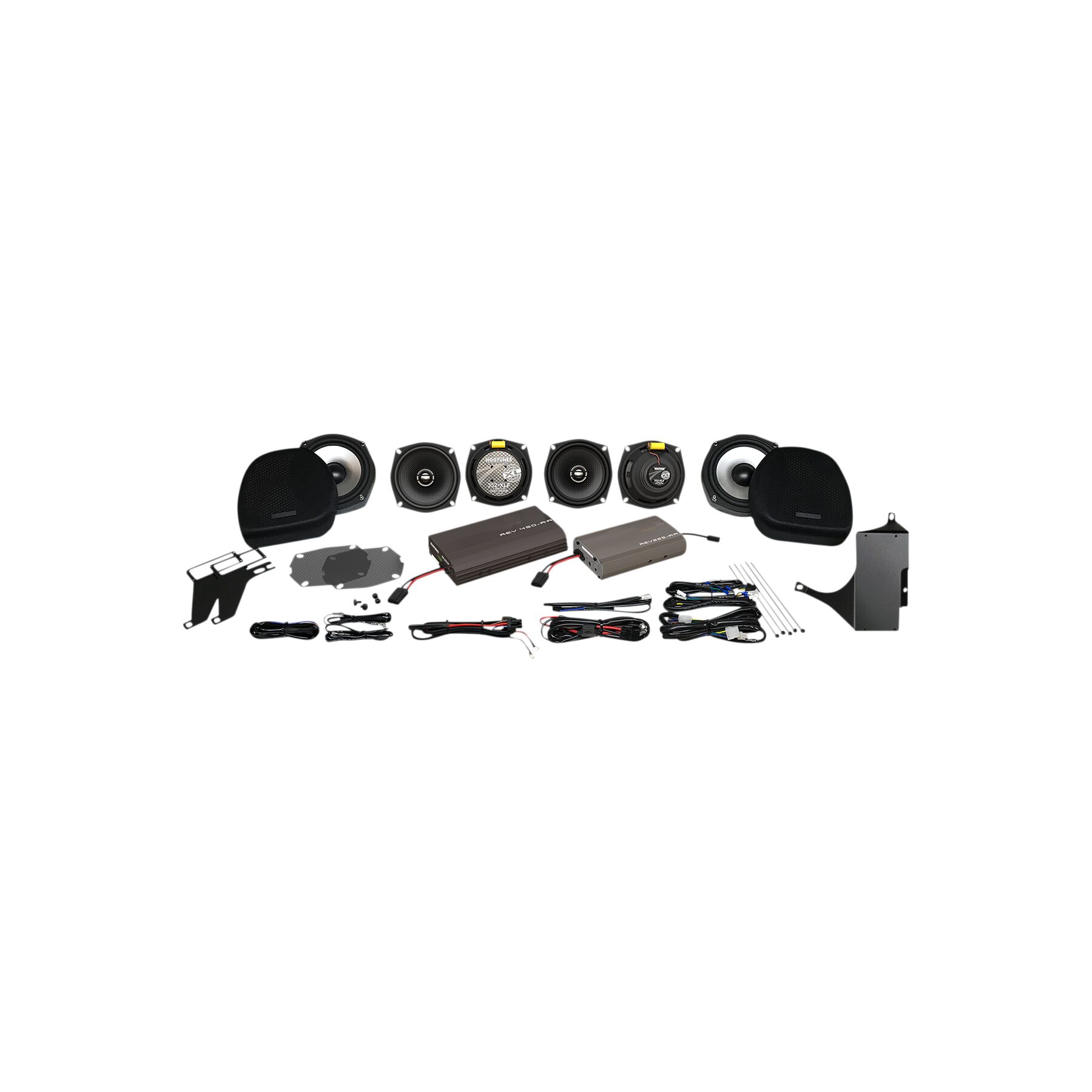 Hogtunes 425-Watt Ultra 6 Pack Amp And Speaker Kit For Harley Touring 