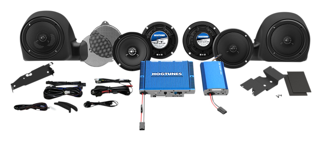 Hogtunes Quadcast 550 Watt Speaker And Amp Kit For Harley Touring 2014