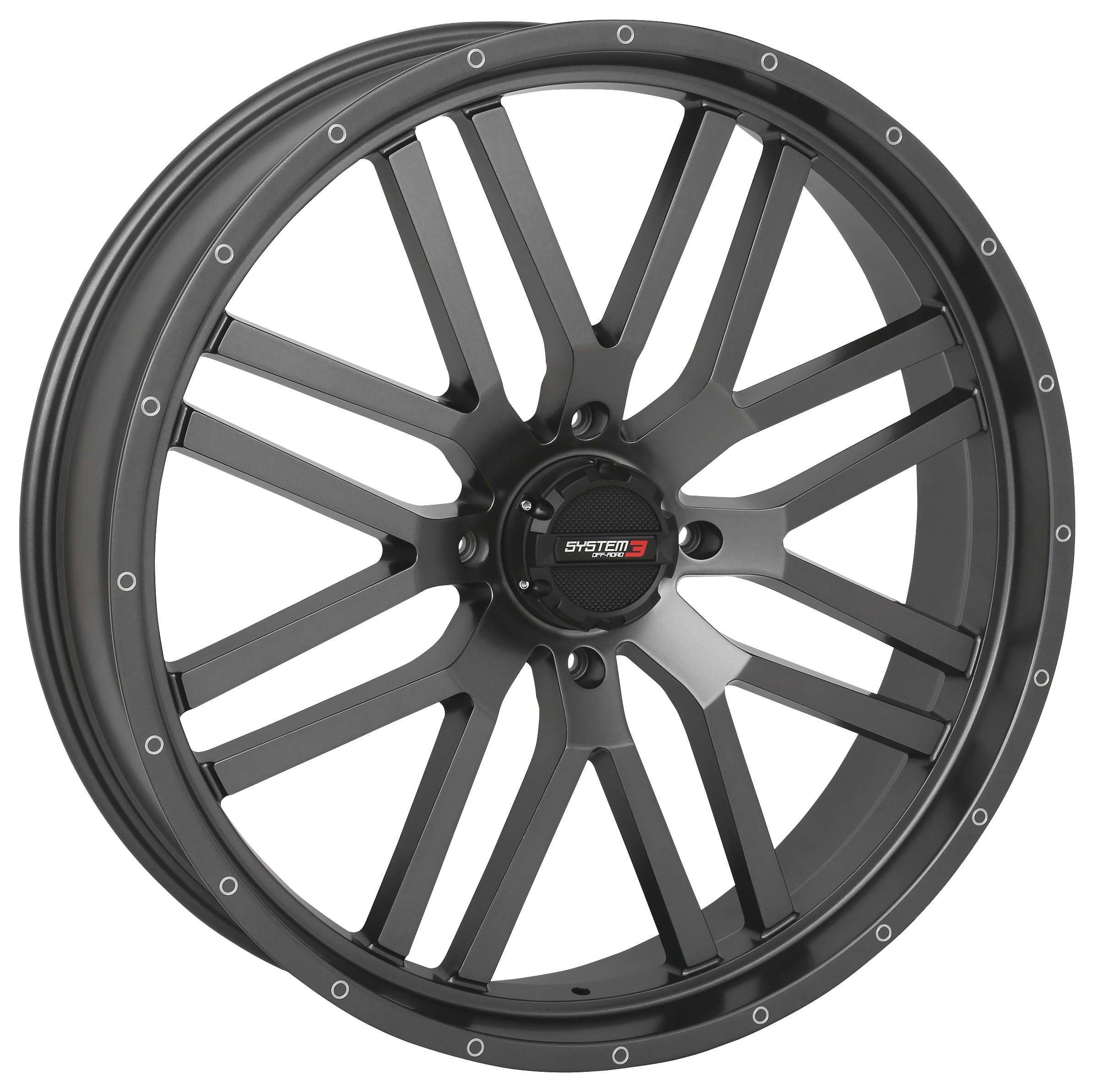 System 3 Off-Road ST-3 Simulated Beadlock Wheels 4/156 22x6.5 | 4+2.5