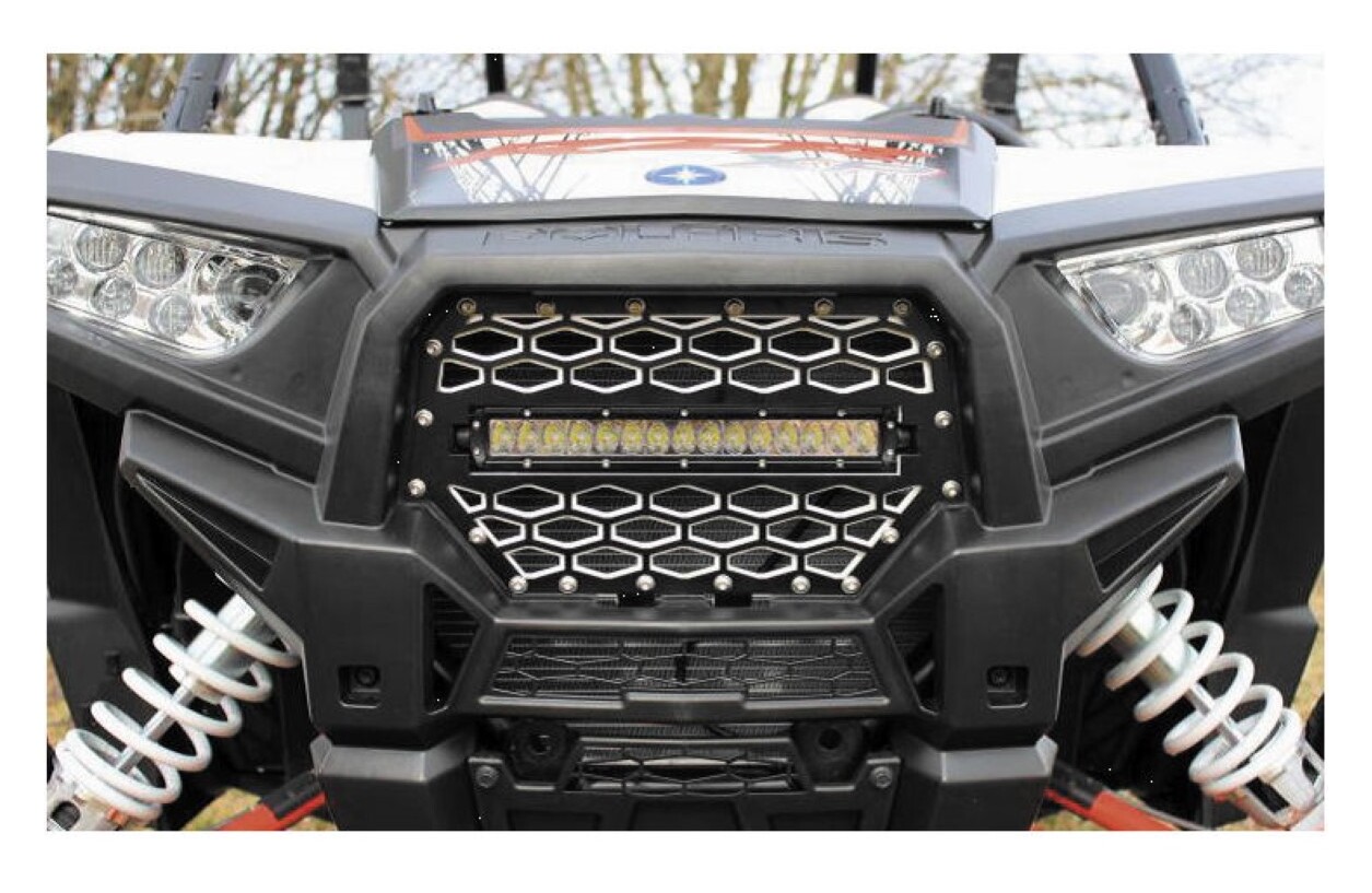 Modquad Grill Insert With 10" LED Light Bar Polaris RZR 20142023 10