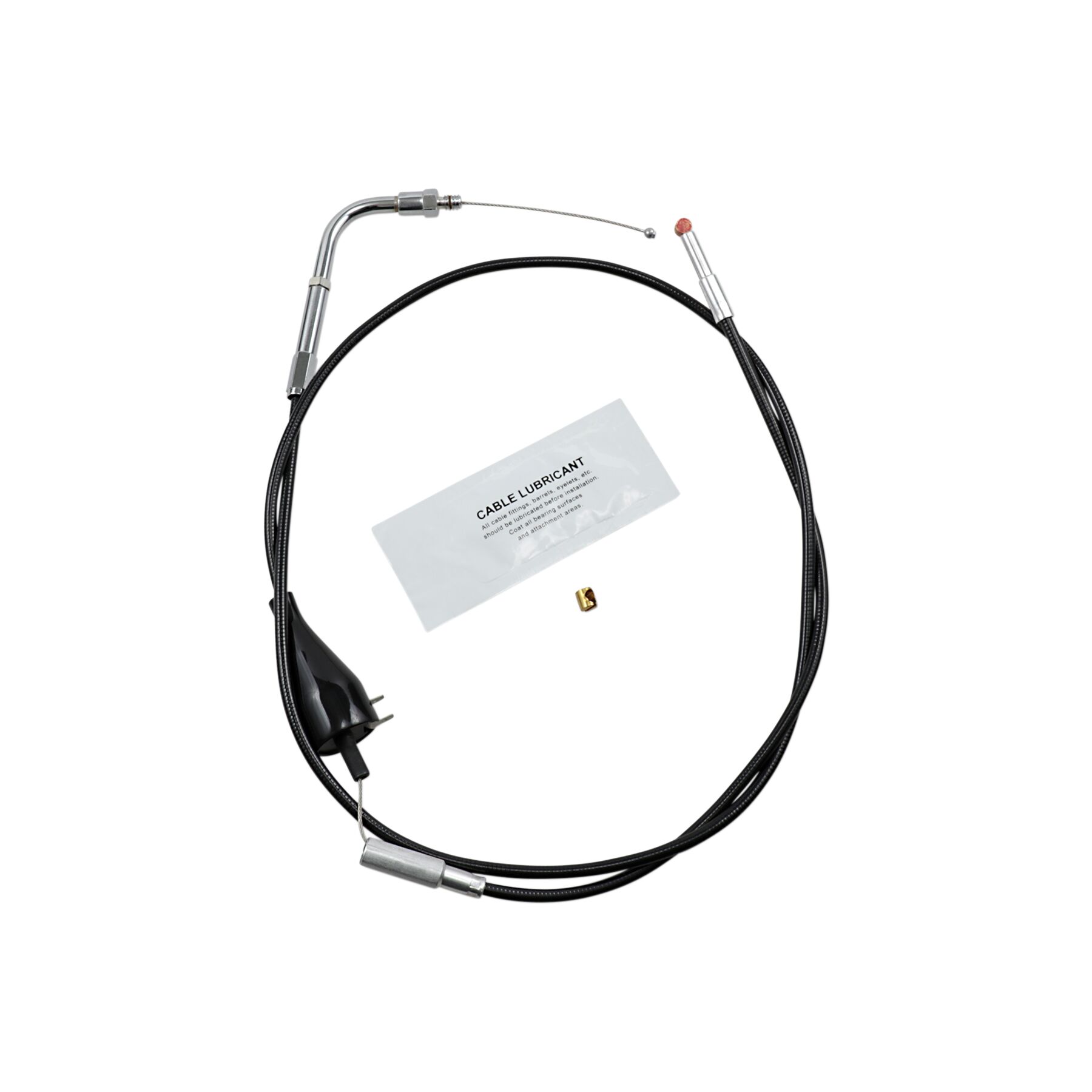 Barnett Black Vinyl Idle Cable For Harley Touring With Cruise 1990-199