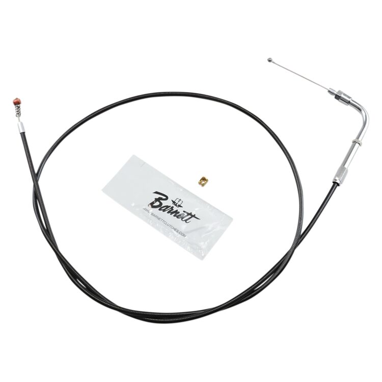 Barnett Black Vinyl Idle Cable For Harley Touring 1984-1989 Stock