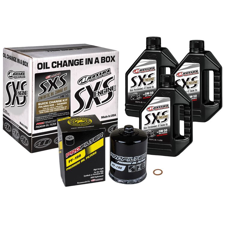 Maxima SxS Full Synthetic Quick Change Oil Kit Polaris Ranger / RZR 2013-2021 N/A