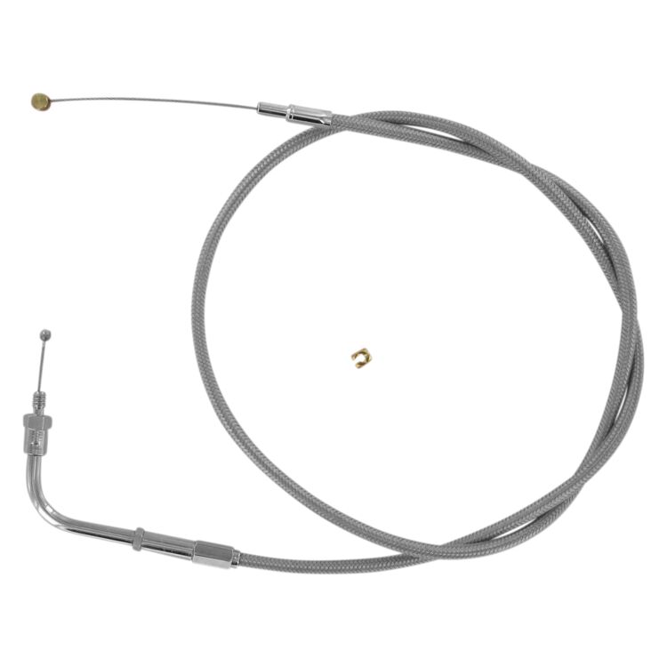 Barnett Stainless Steel Throttle Cable For Harley FL / XL 1976-1980 Stock