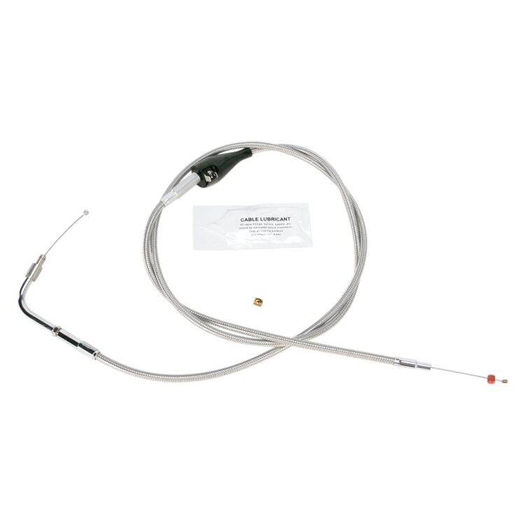 Barnett Stainless Steel Idle Cable For Harley Touring With Cruise 1996-2001 +12"