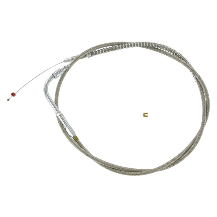 Barnett Stainless Steel Idle Cable For Harley FLHR 1996-2001 +6"