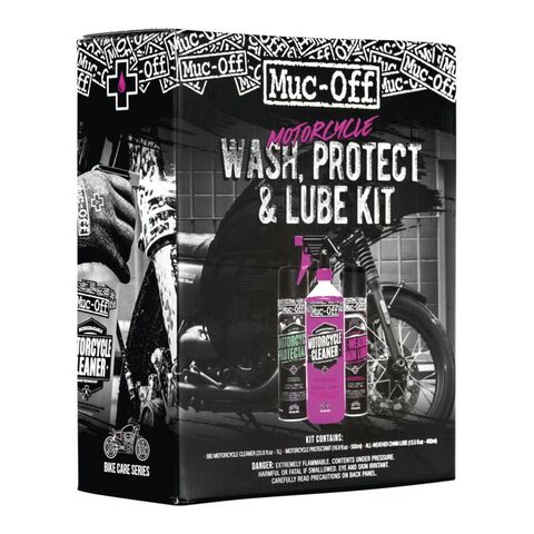 Muc-Off Motorcycle Wash, Protect & Lube Kit