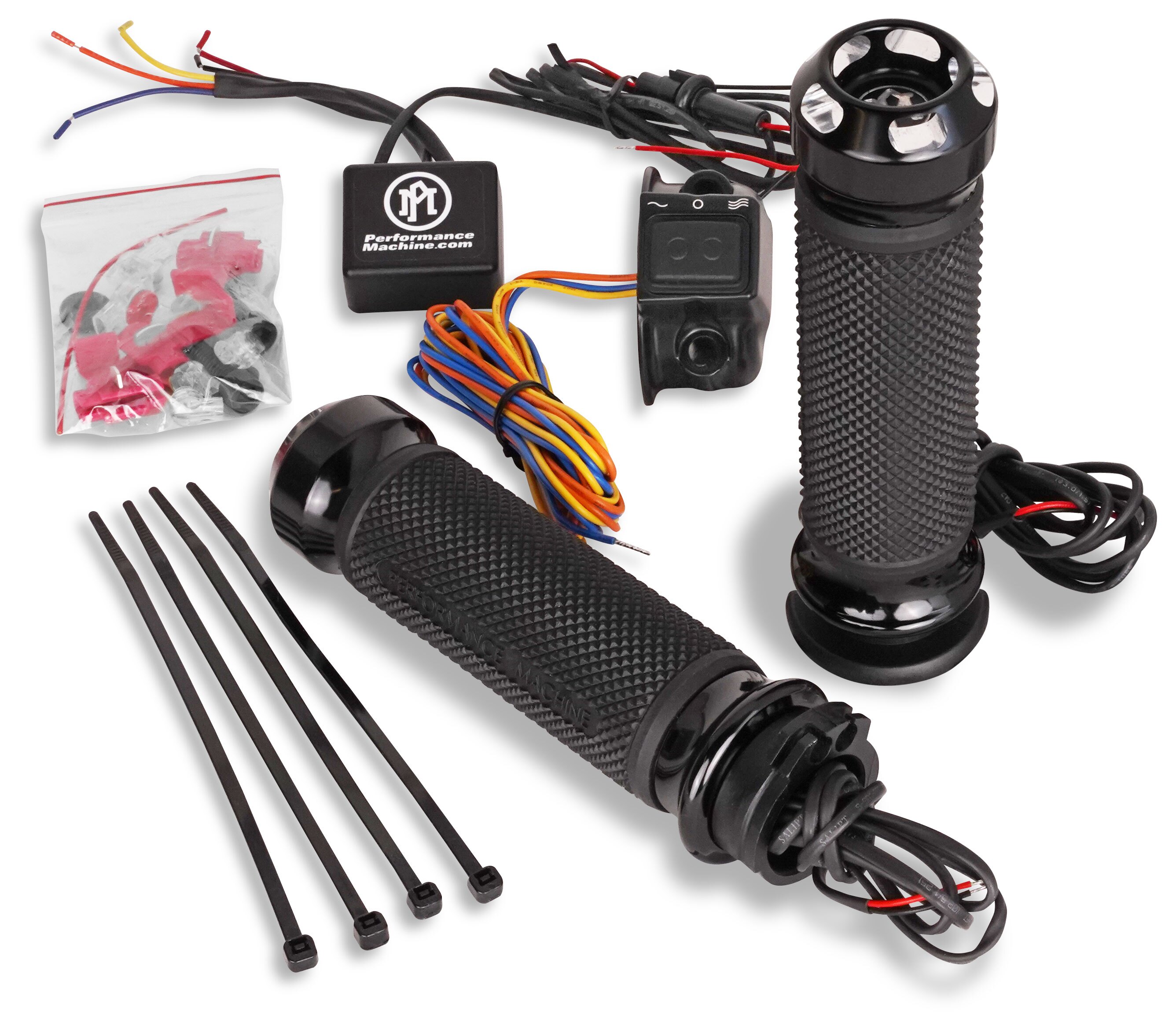 Performance Machine Apex Heated Grips For Harley With Throttle By Wire Throttle By Wire