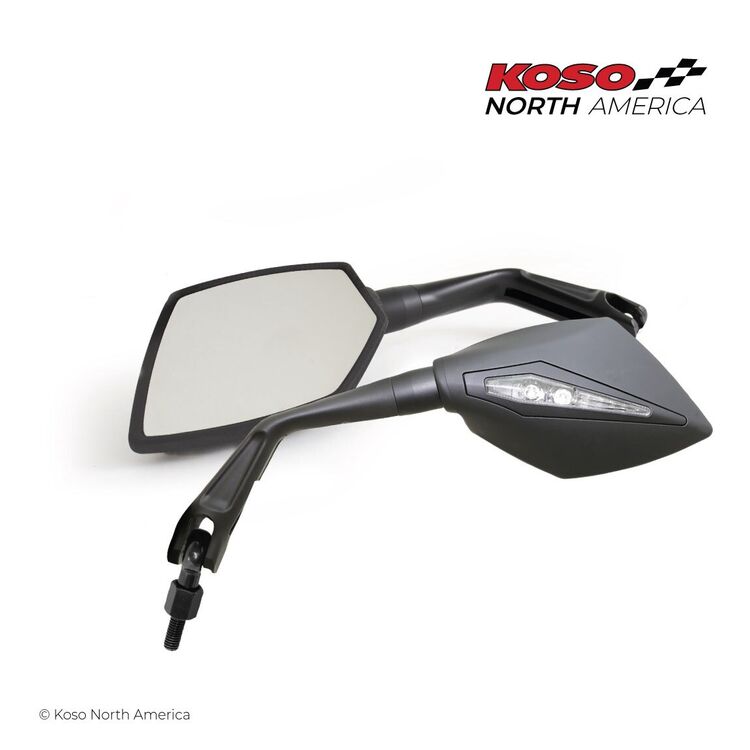 Koso Apex Mirrors with Integrated Turn Signals