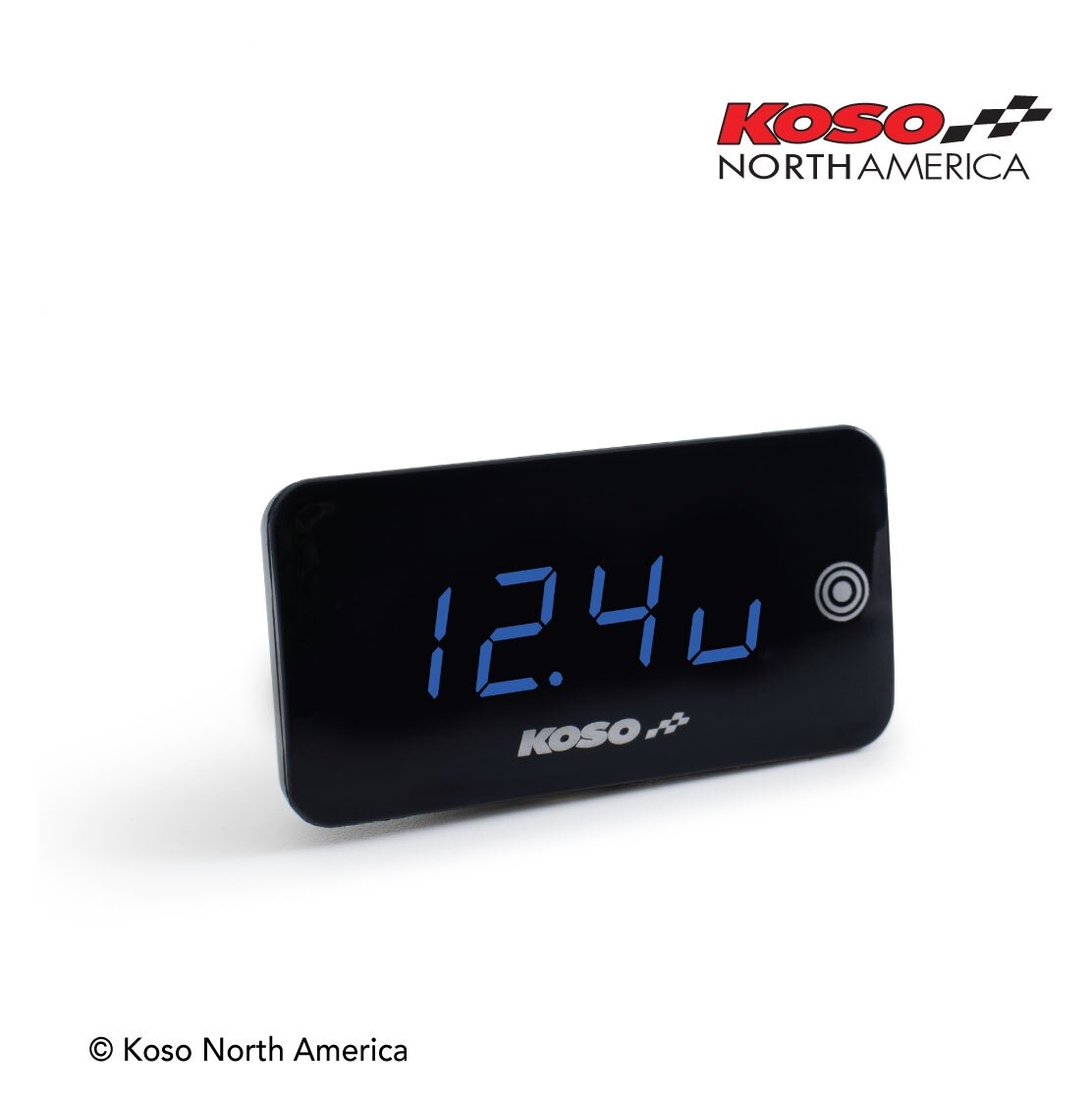 Koso Digital Super Slim Touchscreen Volt / Temperature Meter Blue Digits