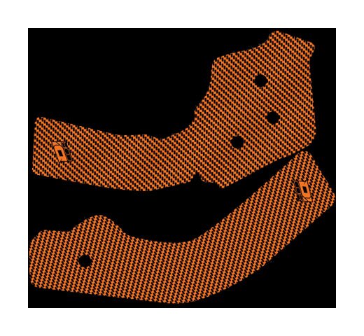 D'COR Visuals Frame Grip Tape KTM 125cc-500cc 2016-2018 Apply Directly to Frame