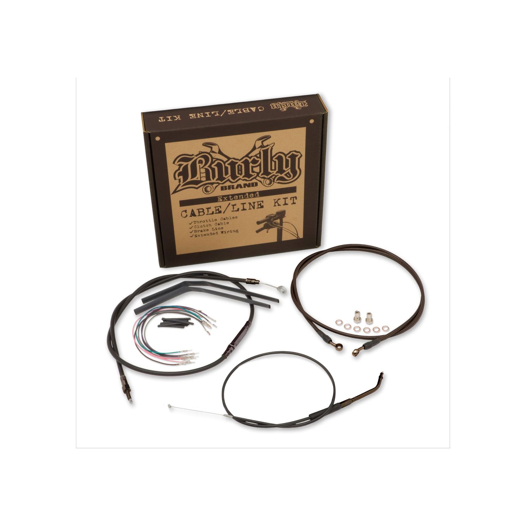 Burly Brand Extended Cable/Line Kit For 12 Apes Honda Rebel 1100 2021-
