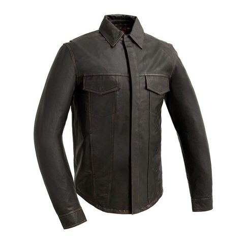 First Manufacturing Maduro Leather Riding Shirt